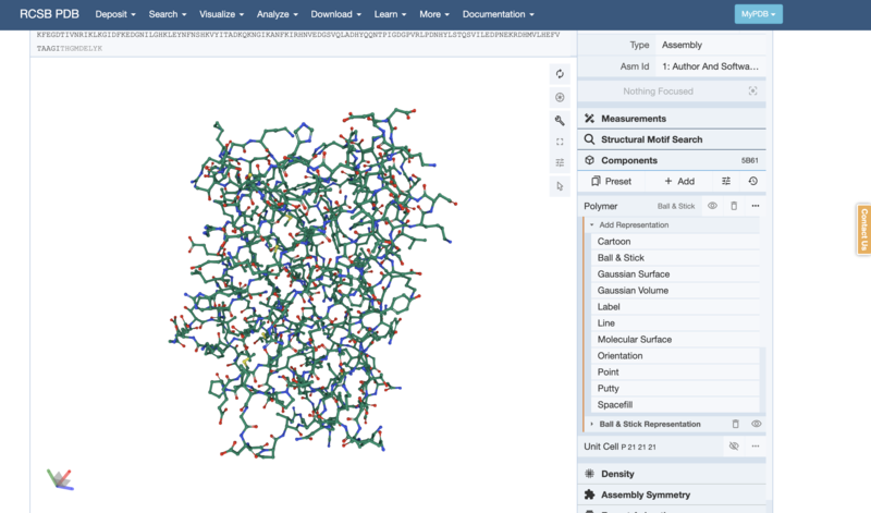 Screenshot of ion channel ball-and-stick model Screenshot of ion channel ball-and-stick model